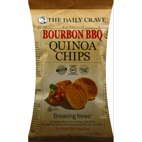 The Daily Crave Quinoa Chips, Bourbon BBQ Flavored