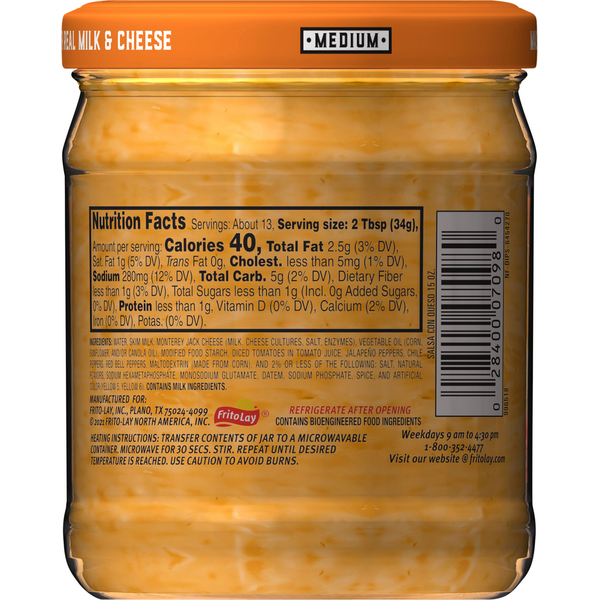 Tostitos Salsa Con Queso, Medium