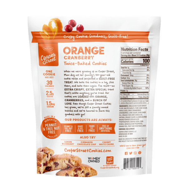 Cooper Street Orange Cranberry, Twice Baked Biscotti Cookies