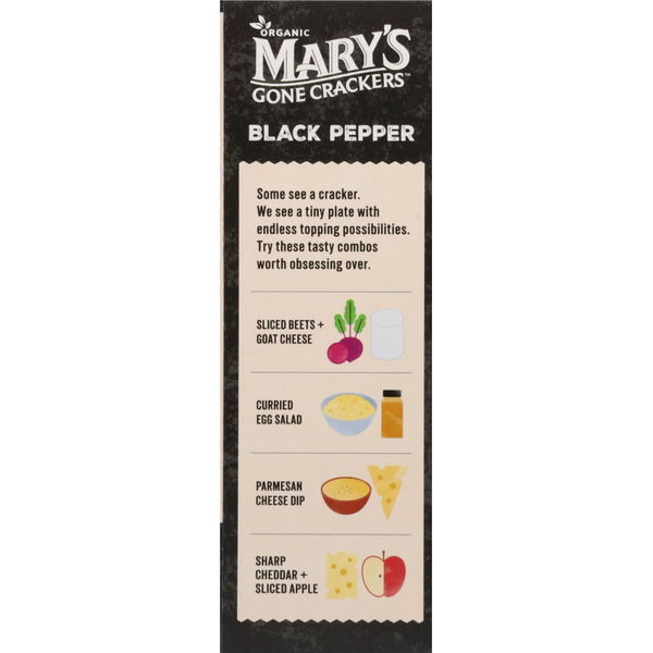 Mary's Gone Crackers Crackers, Organic, Black Pepper, Original