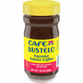 Jar of Cafe Bustelo Espresso Instant Coffee with yellow lid and label on a white background. 7.05 oz (200g)