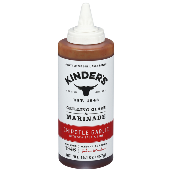 Kinder's Grilling Glaze & Marinade, Chipotle Garlic with Sea Salt & Lime
