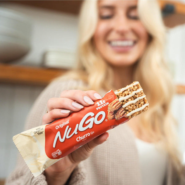 NuGo Protein Bars NuGo Original Churro, Gluten Free, Protein Bar