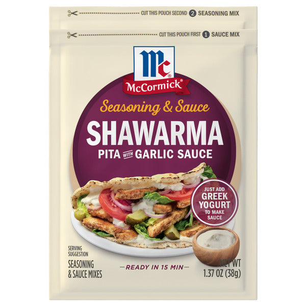 McCormick Shawarma Pita & Garlic Sauce Seasoning & Sauce Duo
