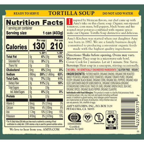 Amy's Kitchen Organic Tortilla Soup