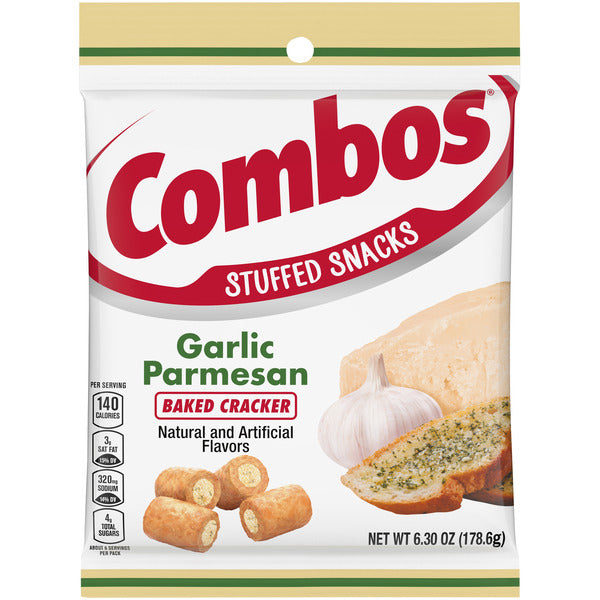 COMBOS PARMESAN  GARLIC PEG PACK 6.3 OUNCE