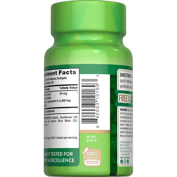 Nature's Truth Odorless Garlic 240 mg Softgels