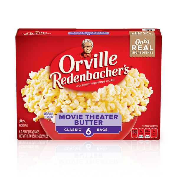 Orville Redenbacher Movie Theater Butter Popcorn, Microwave Popcorn