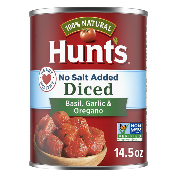 Hunt's No Salt Added Diced Tomatoes with Basil Garlic and Oregano