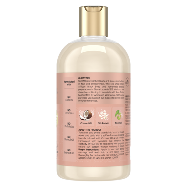 SheaMoisture Curl And Shine Coconut Shampoo Coconut & Hibiscus