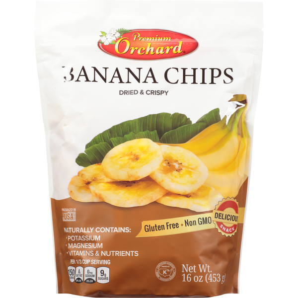 Premium Orchard Banana Chips, Dried & Crispy