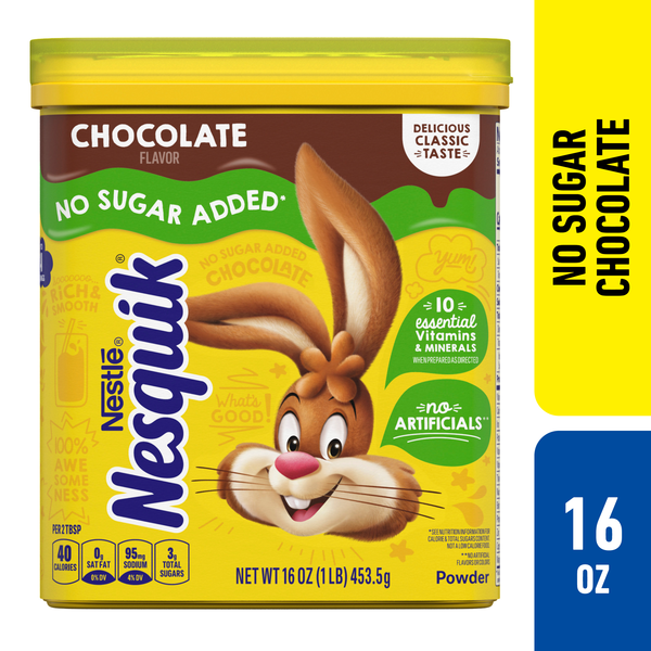 Nestlé NESQUIK No Sugar Added Chocolate Flavor Powder