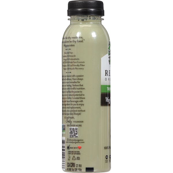 Remedy Organics Shake, 100% Plant Based, Tropical Greens