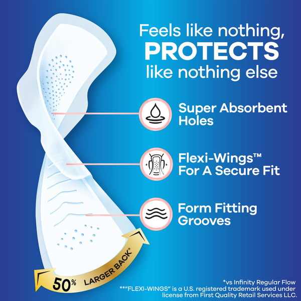 Always Infinity Overnight Pads, Size 5