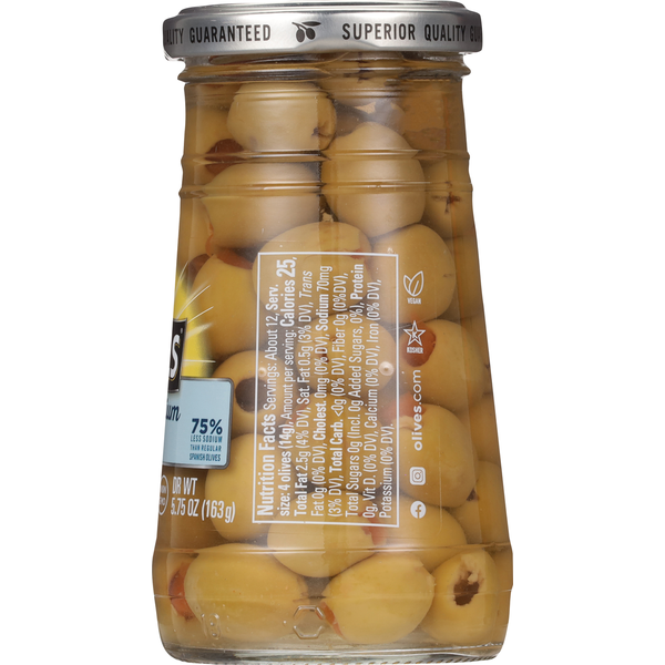 Pearls Reduced Sodium Pimiento Stuffed Manzanilla Olives