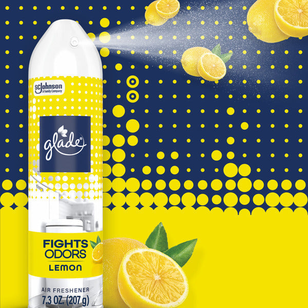 Glade Odor Fighting Air Freshener Spray, Lemon