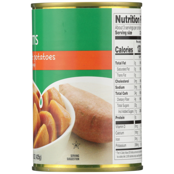 Food Club Cut Yams Sweet Potatoes In Light Syrup
