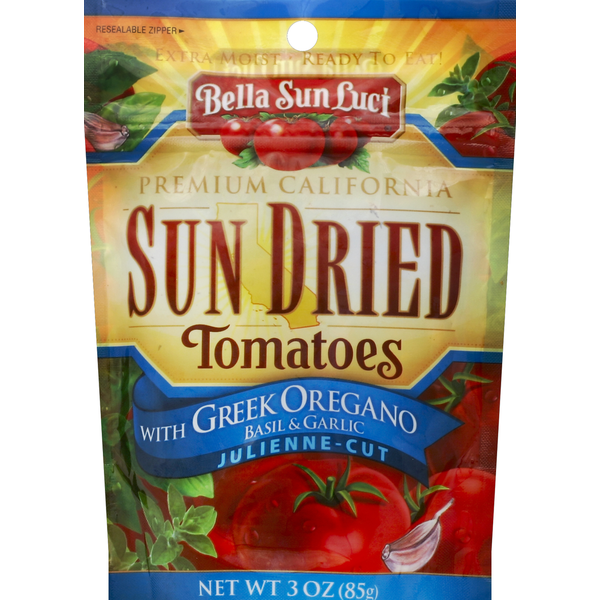 Bella Sun Luci Tomatoes, Sun Dried, Basil & Garlic, Julienne-Cut