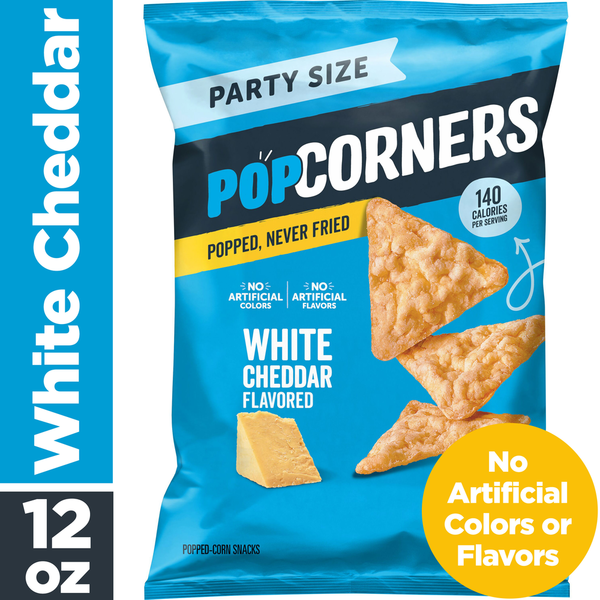 PopCorners Popped Corn Snacks White Cheddar Flavored