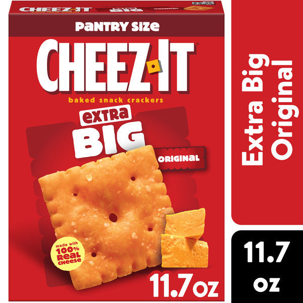 Cheez-It Extra Big Cheese Crackers, Baked Snack Crackers, 11.7 oz
