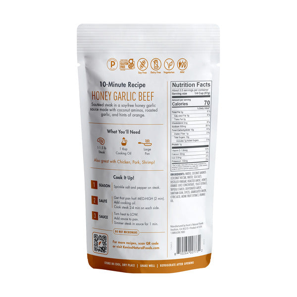Kevin's Natural Foods Honey Garlic Sauce