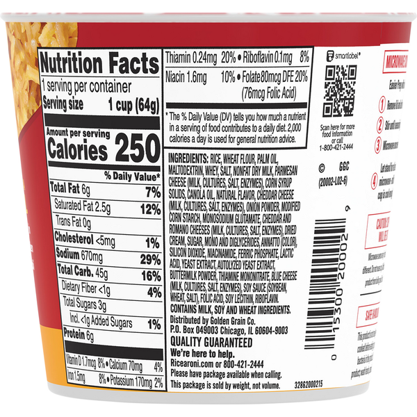 Rice-A-Roni Rice, Creamy Four Cheese Flavor