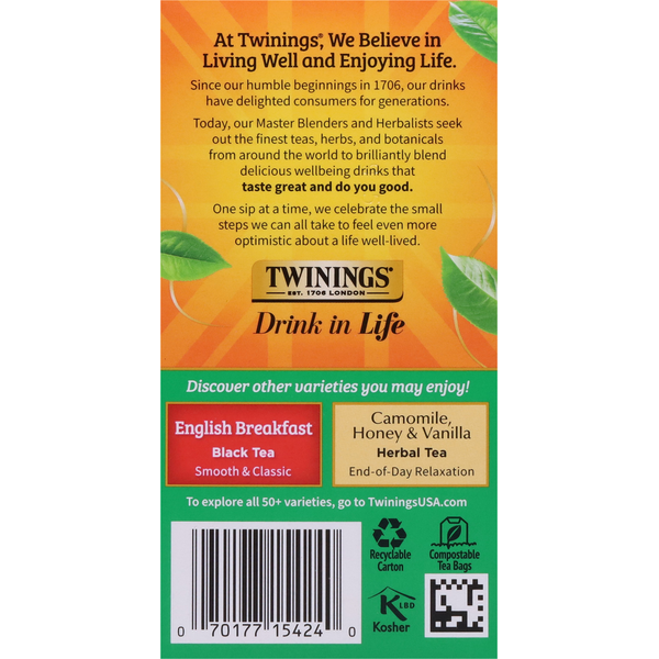 Twinings Black Tea, Irish Breakfast, Pure