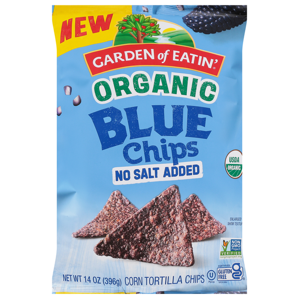 Garden of Eatin' Organic No Salt Added Blue Corn Tortilla Chips