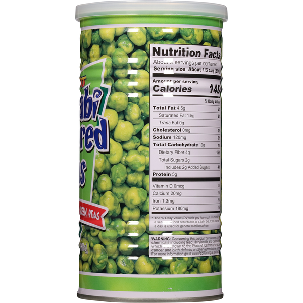 Hapi Snacks Green Peas, Hot, Wasabi Flavored