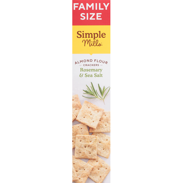 Simple Mills  Almond Flour Crackers, Rosemary & Sea Salt, Family Size