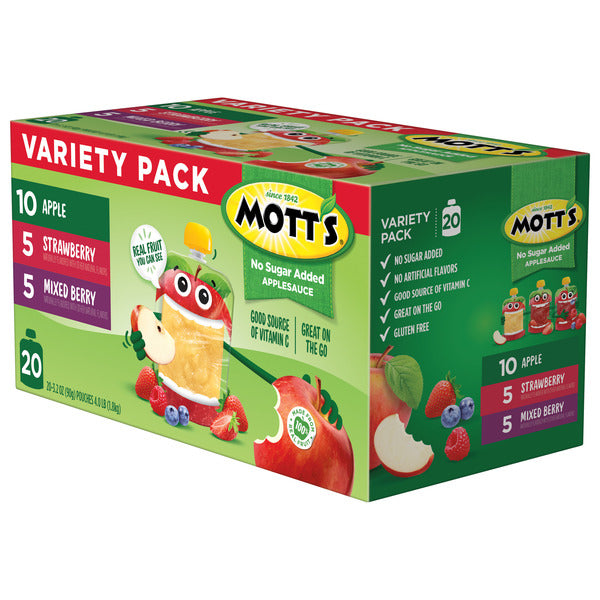Mott's No Sugar Added\nApplesauce Variety Pack