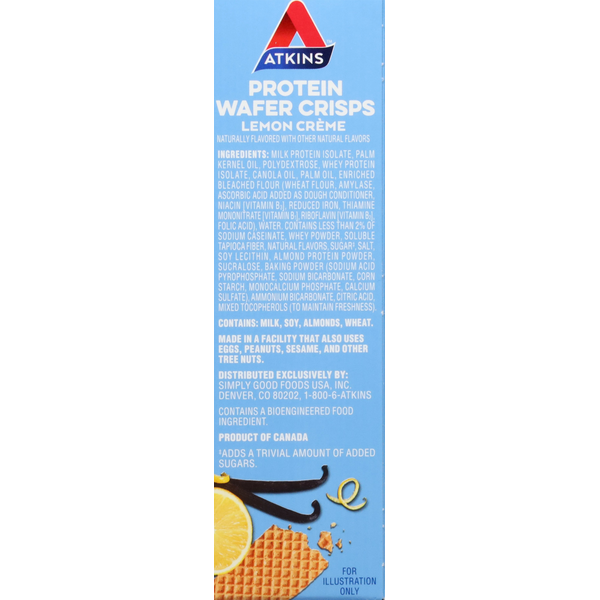 Atkins Wafer Crisps, Protein, Lemon Creme