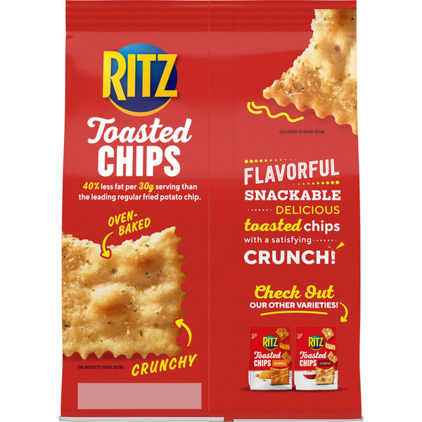 Ritz Toasted Chips Sour Cream And Onion Crackers, Party Snacks 8 oz