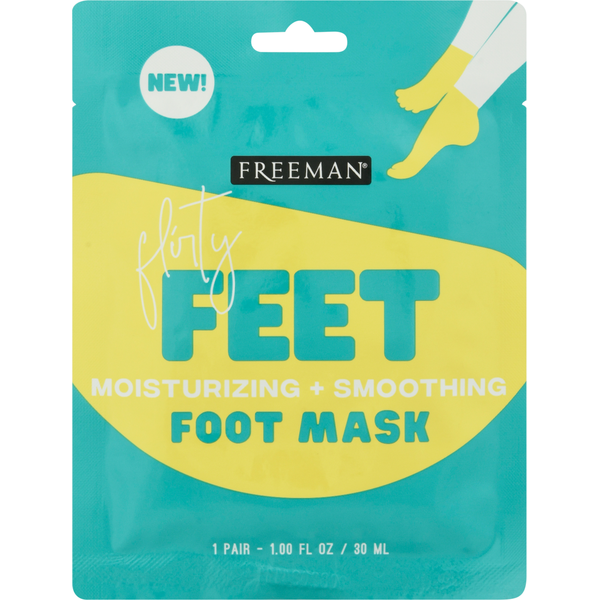 Freeman Beauty Foot Mask, Moisturizing + Smoothing, Flirty Feet,