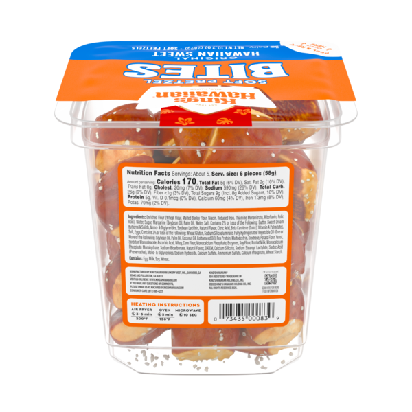 King's Hawaiian Original Hawaiian Sweet Soft Pretzel Bites