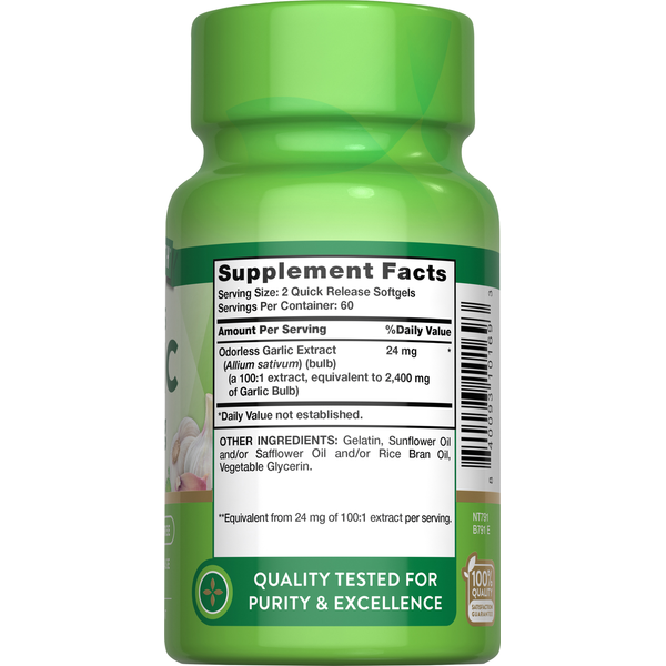 Nature's Truth Odorless Garlic 240 mg Softgels