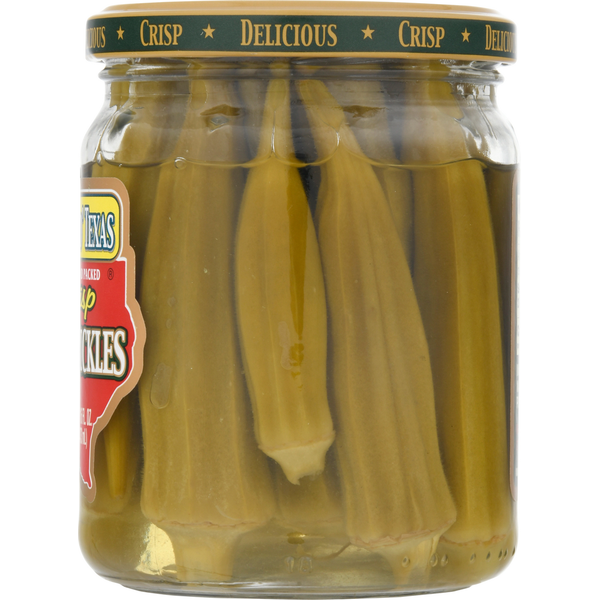 Talk O' Texas Pickles, Okra, Crisp, Hot