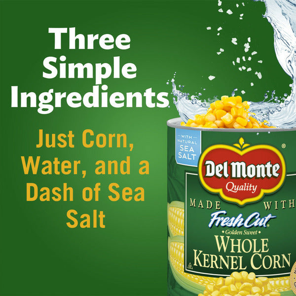 Del Monte FRESH CUT Golden Sweet Whole Kernel Corn, Canned Vegetables