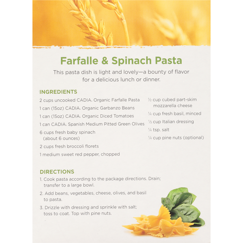 CADIA Farfalle, Organic
