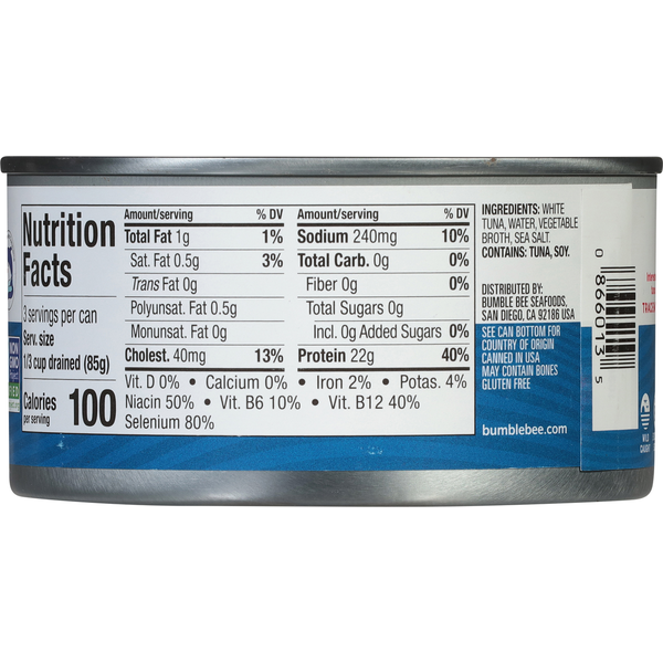 Bumble Bee Albacore Solid White in Water Tuna