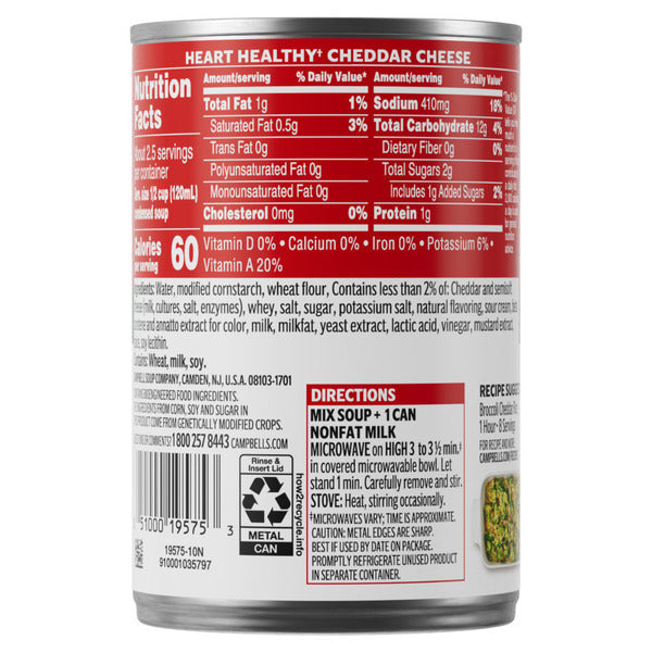 Campbell's Heart Healthy Cheddar Cheese Soup