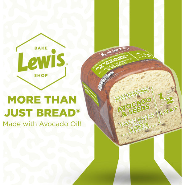 Lewis Bake Shop Avocado & Seeds Half Loaf Bread