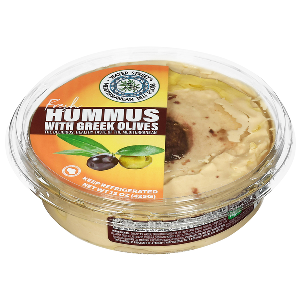 Water Street Deli Hummus, with Greek Olives, Fresh