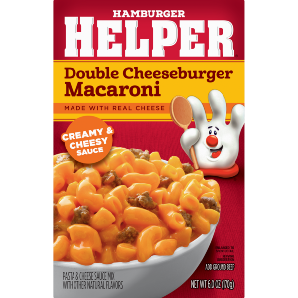 Hamburger Helper Double Cheeseburger Macaroni, Creamy & Cheesy Sauce