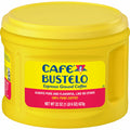 Large yellow container of Cafe Bustelo espresso ground coffee on a white background. 22 oz (1 lb 6 oz) 623g