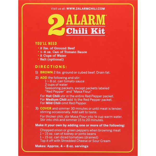 Wick Fowler's Famous Texas Style Alarm Chili Kit