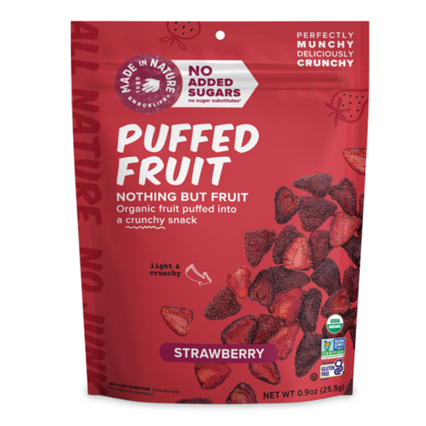 Made In Nature Organic Puffed Fruit, Strawberry