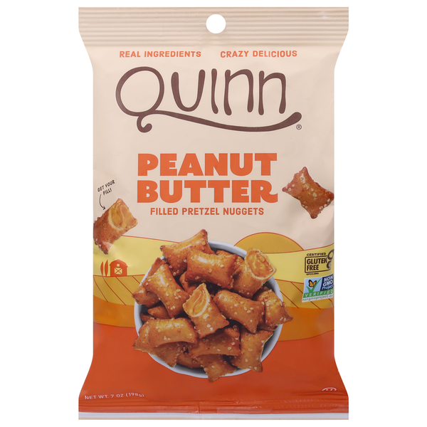 Quinn Snacks Pretzel Nuggets, Creamy Peanut Butter Filled