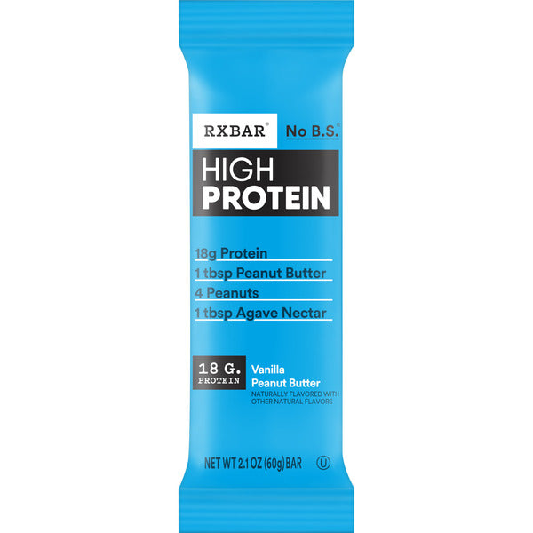 RXBAR High Protein Vanilla Peanut Butter Bars, Gluten Free, 2.1 oz