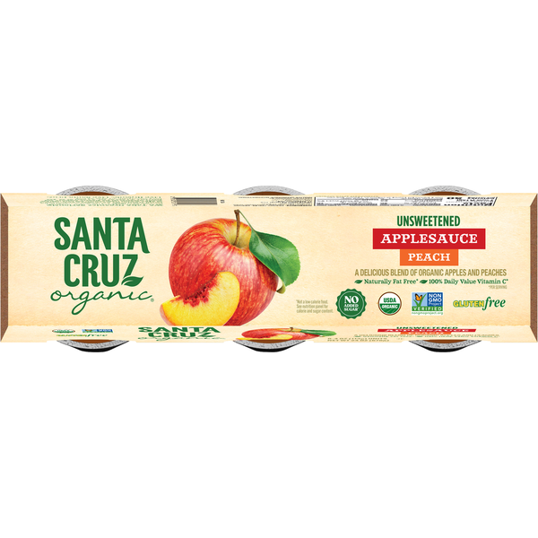Santa Cruz Organic Unsweetened Peach Applesauce